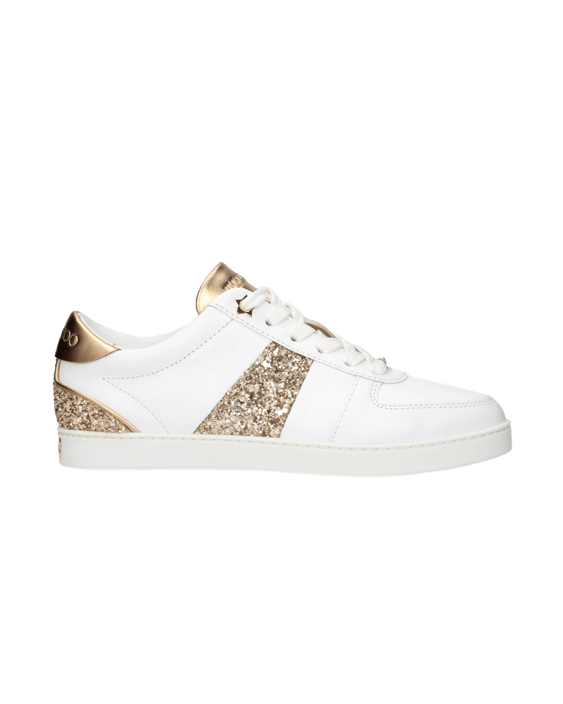 Jimmy Choo White Leather Low Top Glam Steals