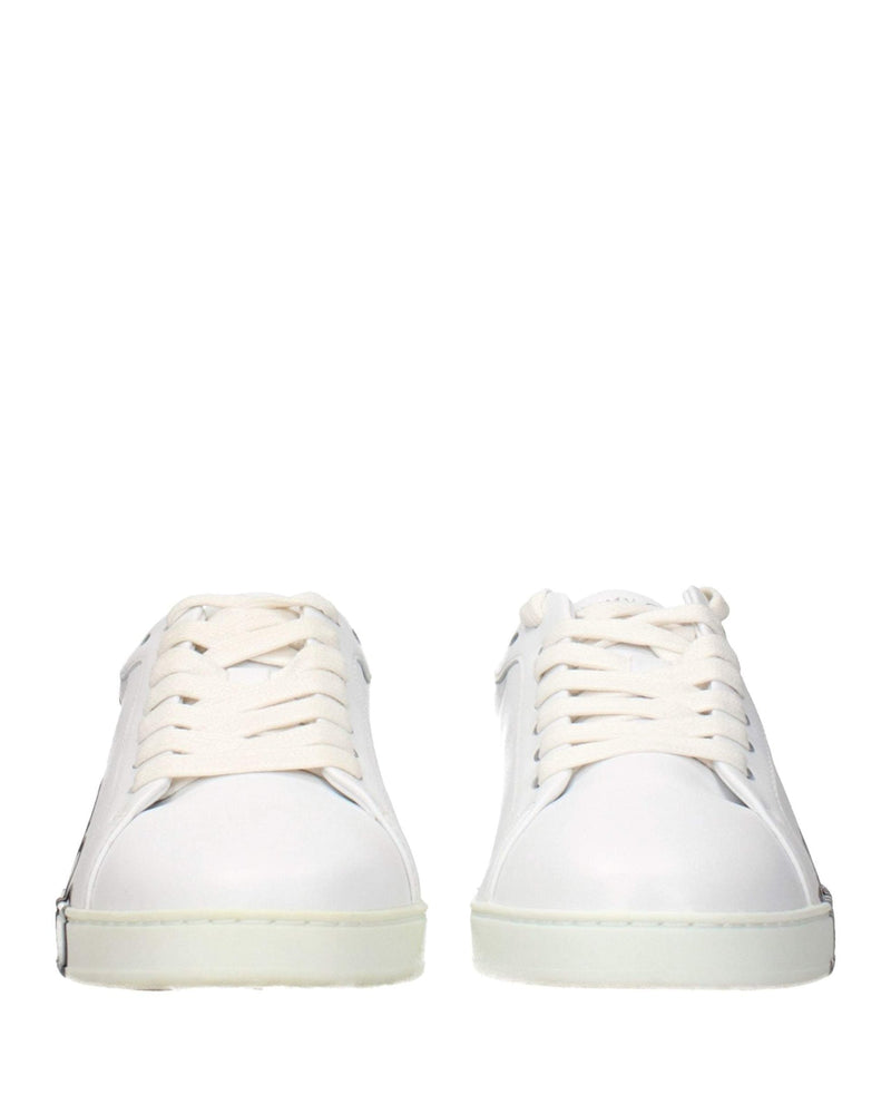Jimmy Choo White Leather Low Top Sneakers Glam Steals