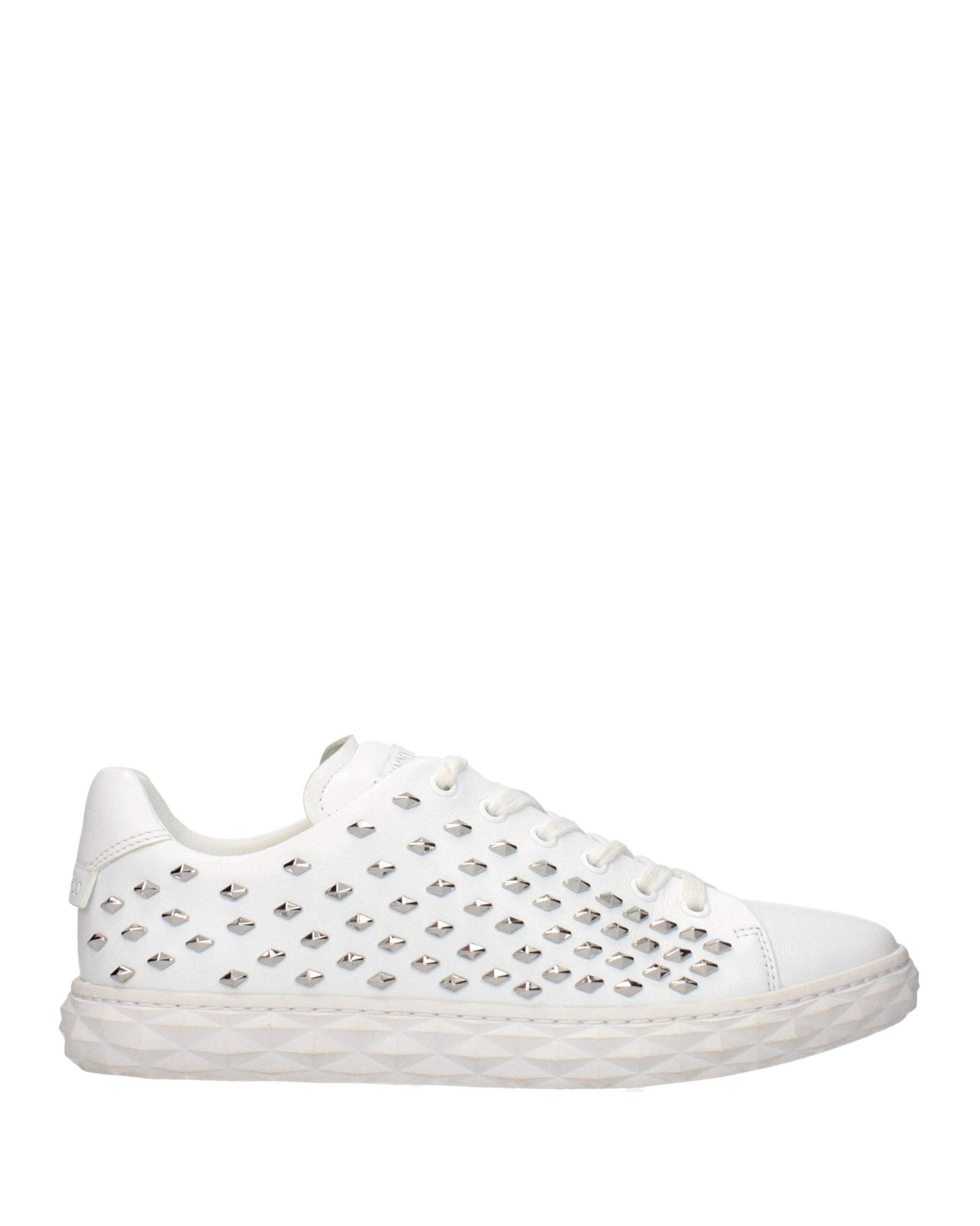 Jimmy Choo White Leather Sneakers Glam Steals