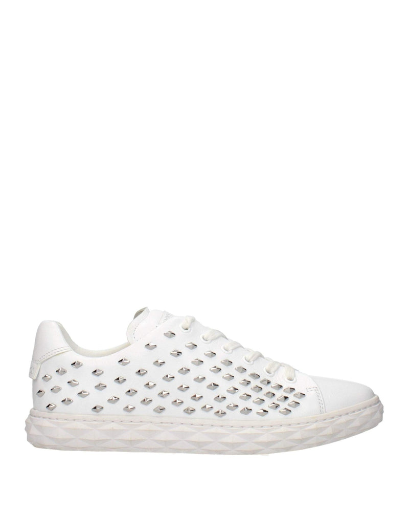 Jimmy Choo White Leather Sneakers Glam Steals