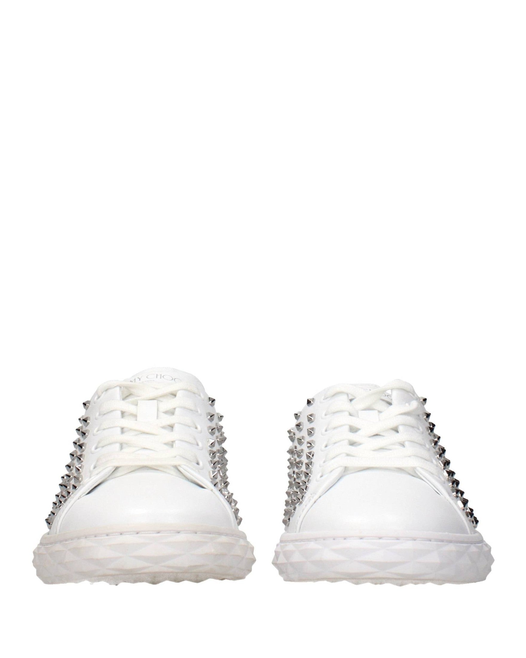 Jimmy Choo White Leather Sneakers Glam Steals