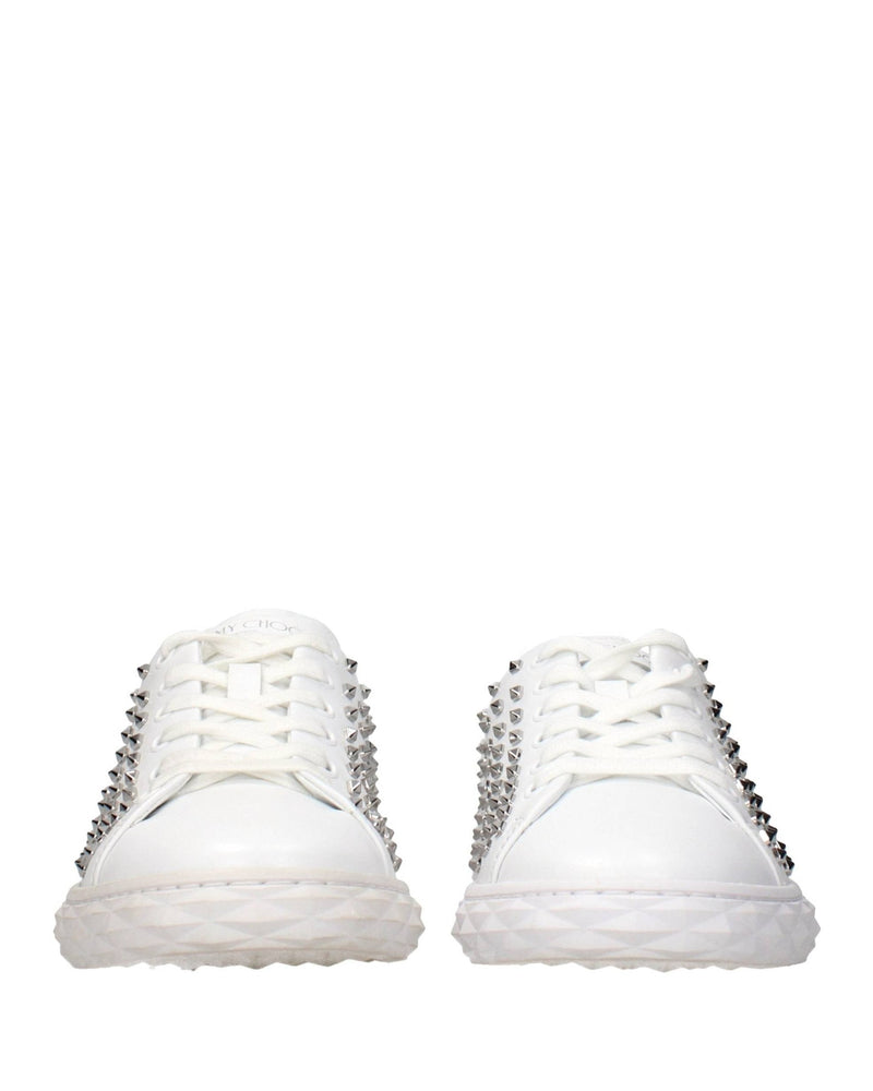 Jimmy Choo White Leather Sneakers Glam Steals