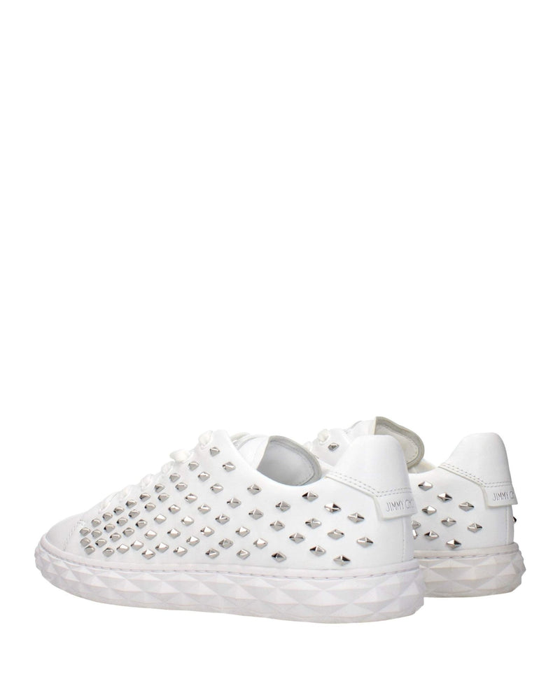 Jimmy Choo White Leather Sneakers Glam Steals