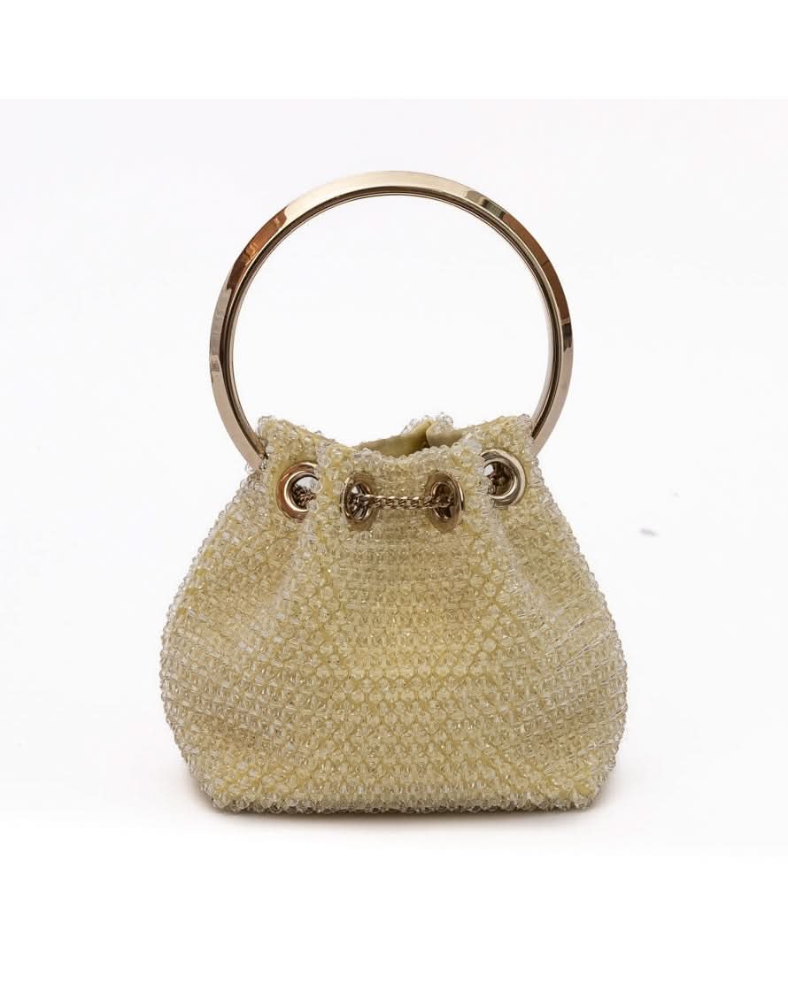 Jimmy Choo Yellow Bon Micro Crystals Bucket Bag Glam Steals