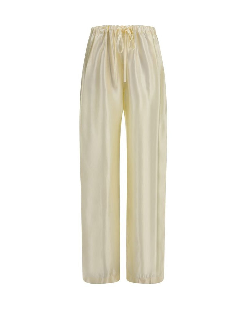 Khaite Beige Viscose Casual Pant Glam Steals