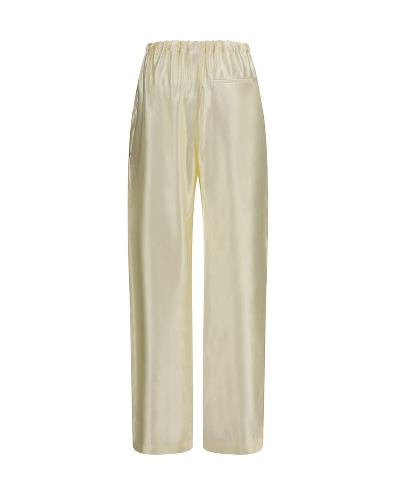 Khaite Beige Viscose Casual Pant Glam Steals