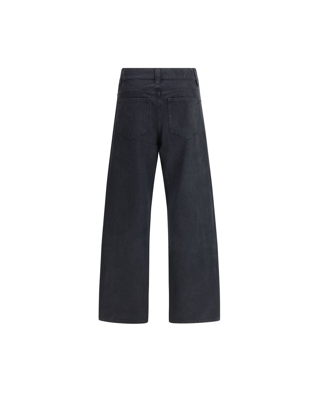 Khaite Black Cotton Straight Leg Jeans Glam Steals