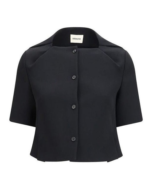 Khaite Black Polyester Biker Jacket 