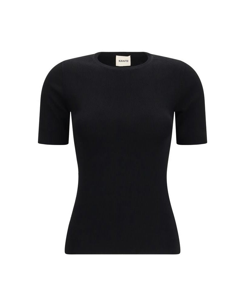 Khaite Black Viscose T-shirt Glam Steals