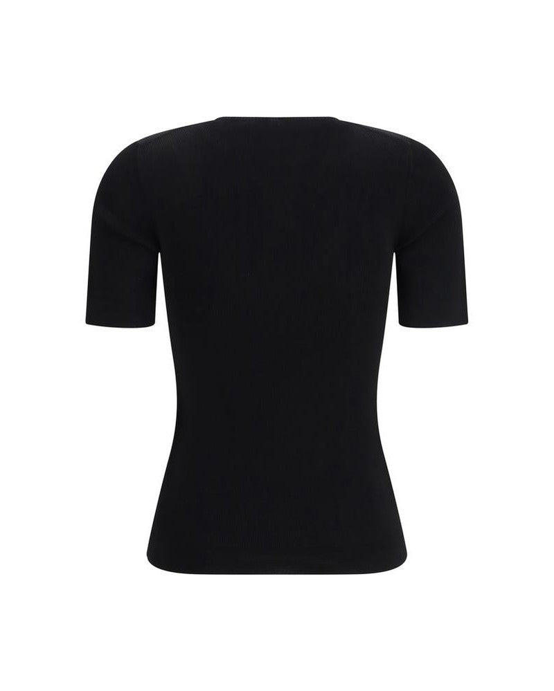 Khaite Black Viscose T-shirt Glam Steals