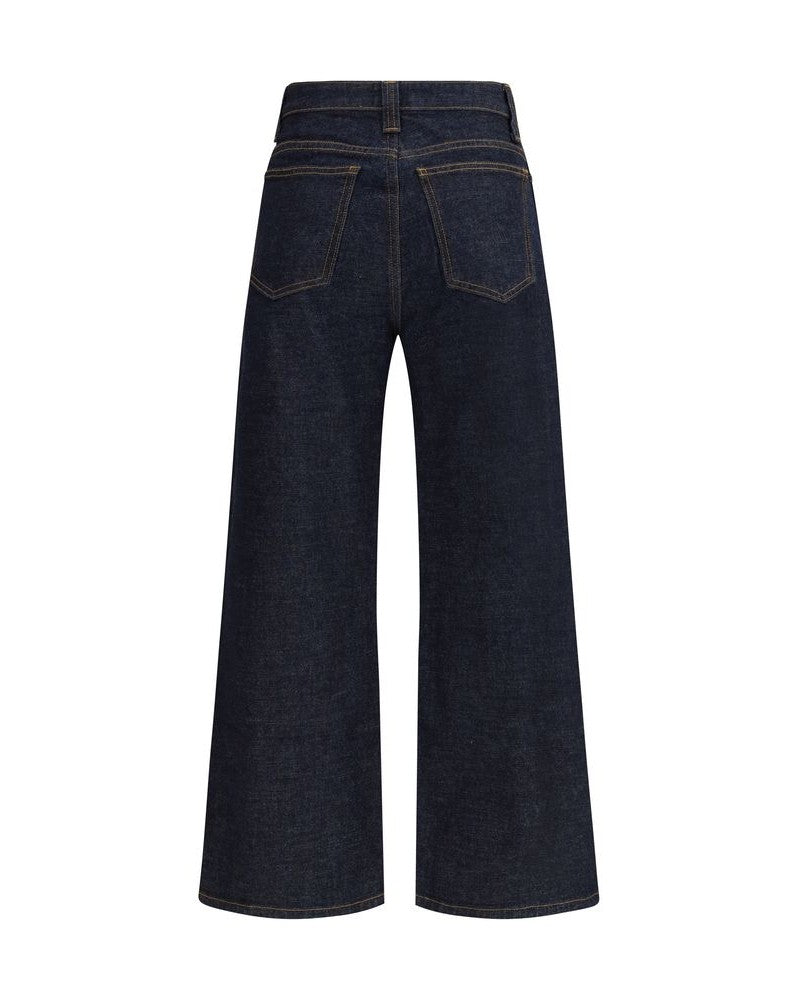 Khaite Blue Cotton Straight Leg Jeans Glam Steals