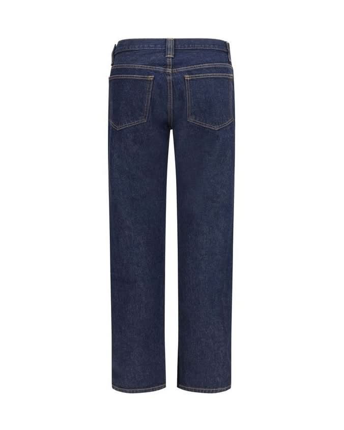 Khaite Blue Cotton Straight Leg Jeans 
