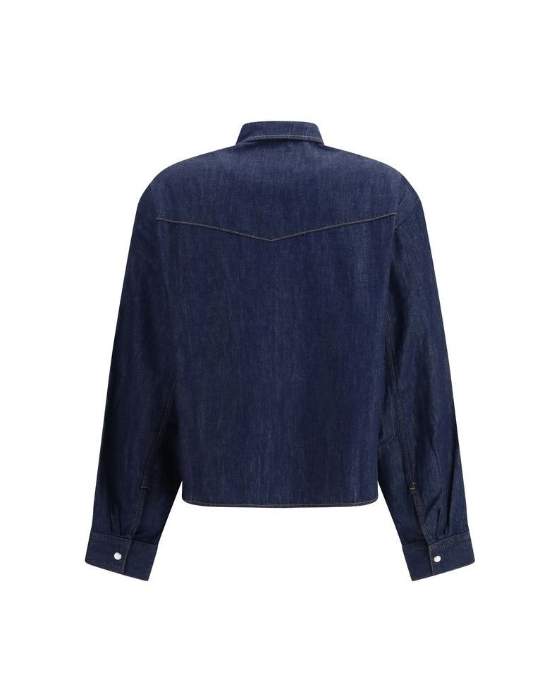 Khaite Blue Cotton Top Glam Steals