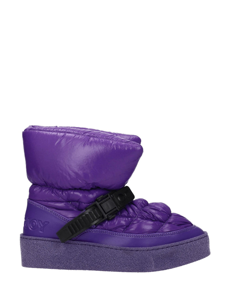 Khrisjoy Purple Polyester Ankle Boots Glam Steals