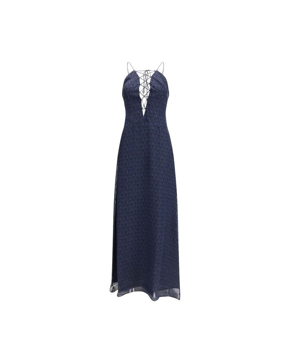 Kristina Ti Blue Silk Casual Dress