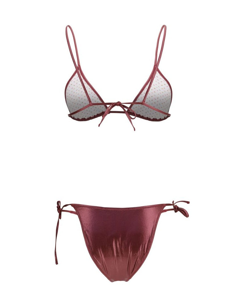 Kristina Ti Bordeaux Polyamide Bikini Glam Steals