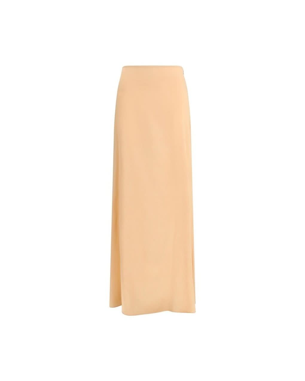 Kristina Ti Orange Silk Long Skirt 