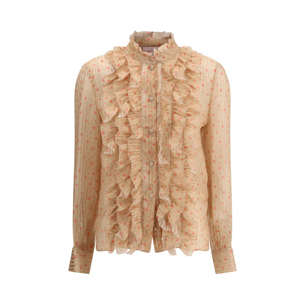 Kristina Ti Silk Rouches Blouse Glam Steals