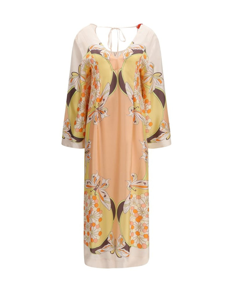 La Double J Multicolor Silk Casual Dress Glam Steals