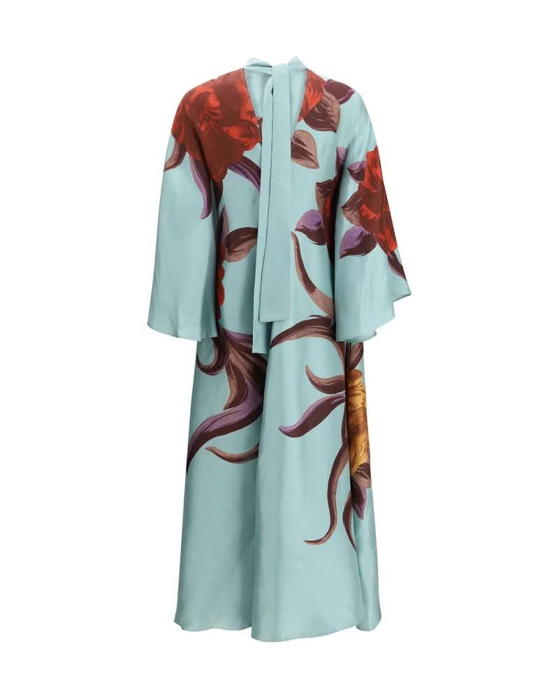 La Double J Multicolor Silk Casual Dress Glam Steals