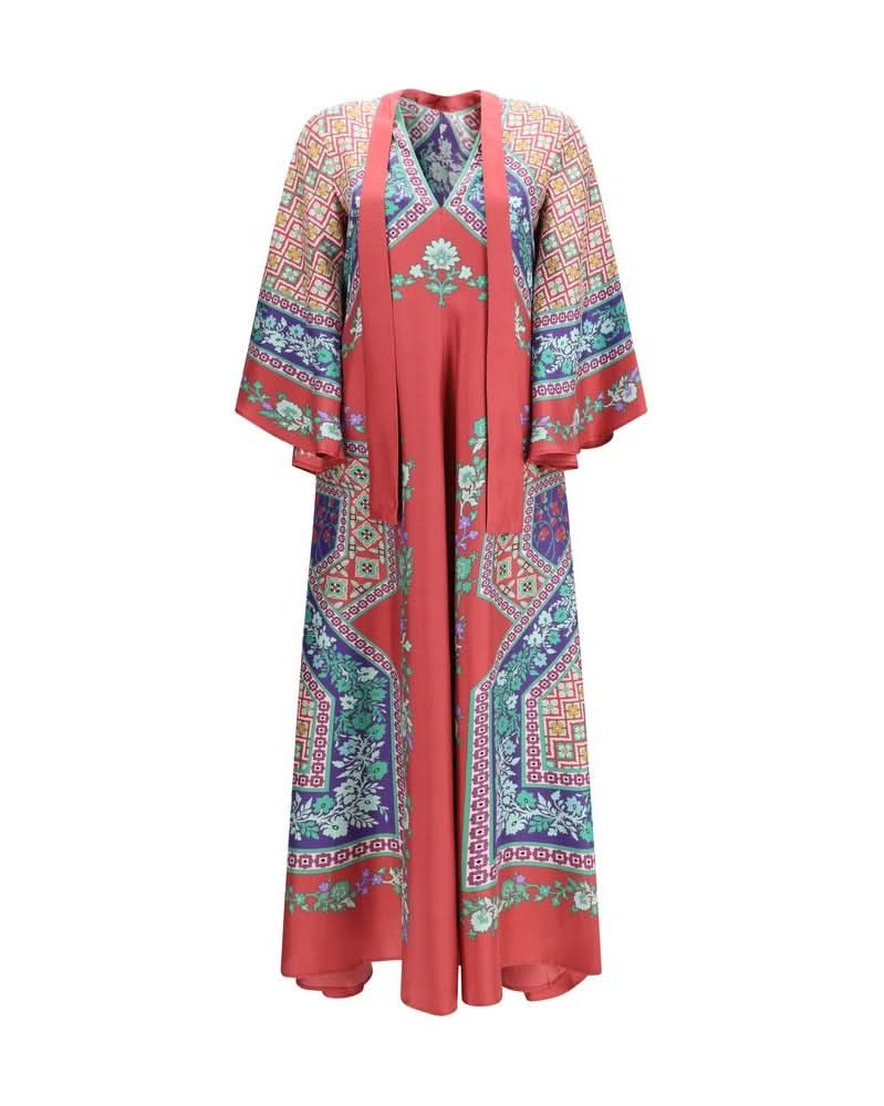 La Double J Multicolor Silk Dress 