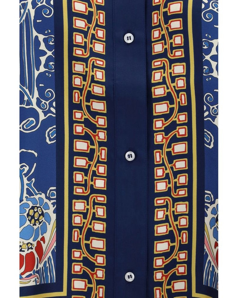 La Double J Multicolor Silk Pattern Shirt Shirts