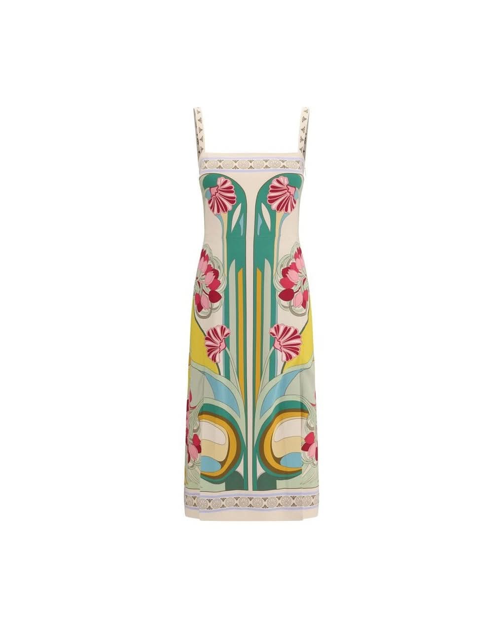 La Double J Multicolor Viscose Casual Dress Glam Steals