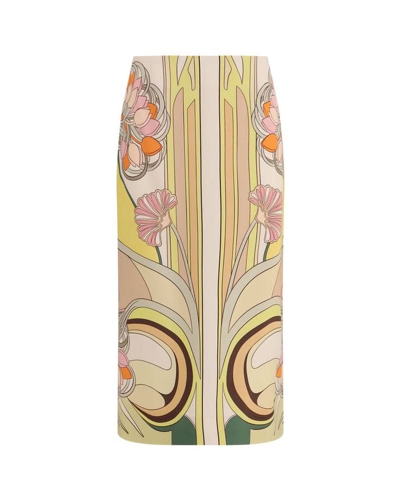La Double J Multicolor Viscose Long Skirt