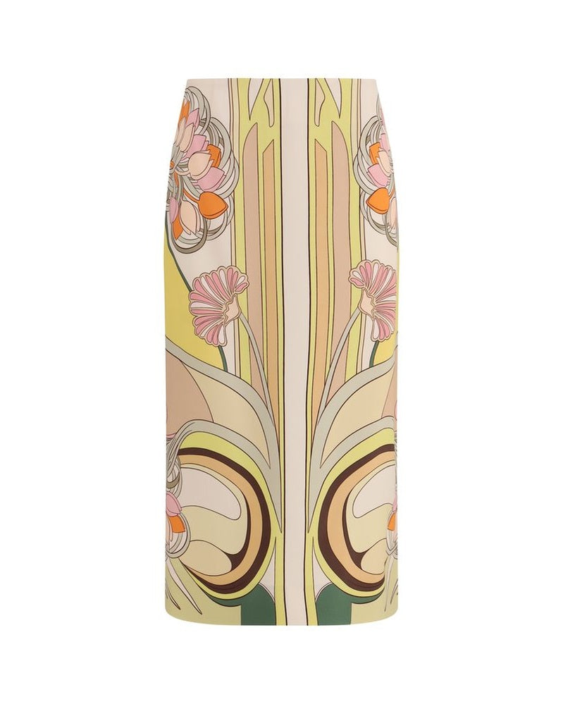 La Double J Multicolor Viscose Long Skirt Glam Steals