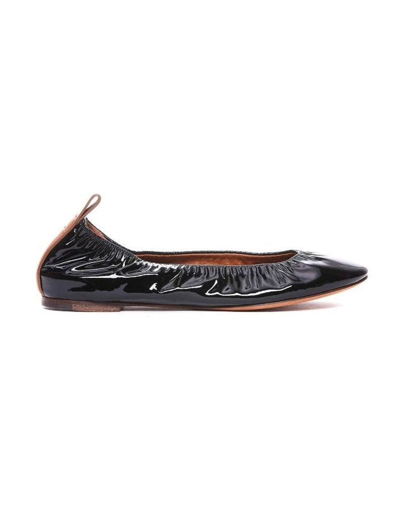 Lanvin Black Calfskin Ballet Flats Glam Steals