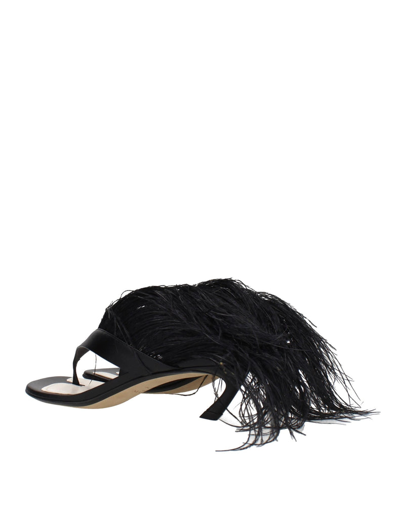 Lanvin Black Leather Flip Flop Sandals Glam Steals