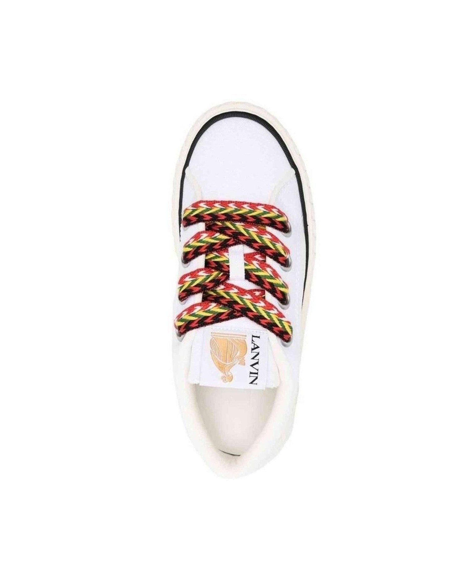 Lanvin Cotton Lace Up Sneakers Glam Steals