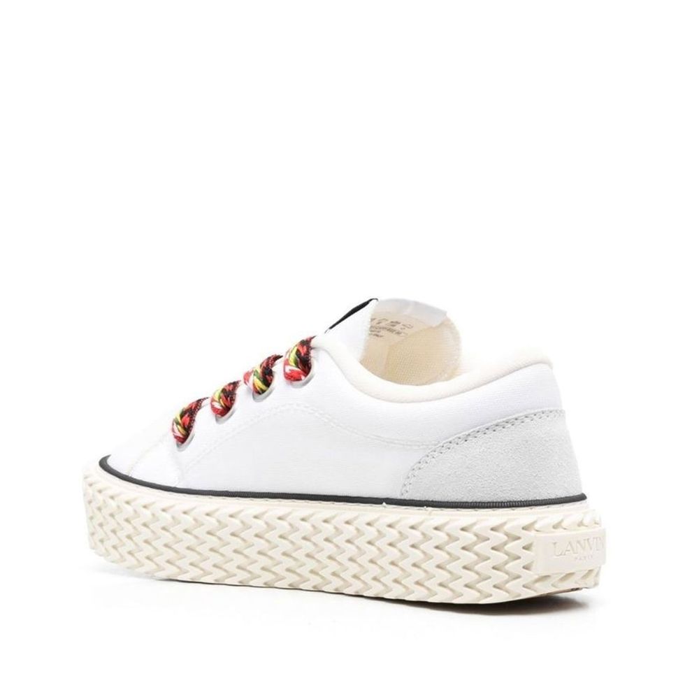 Lanvin White Cotton Low Top Sneakers 