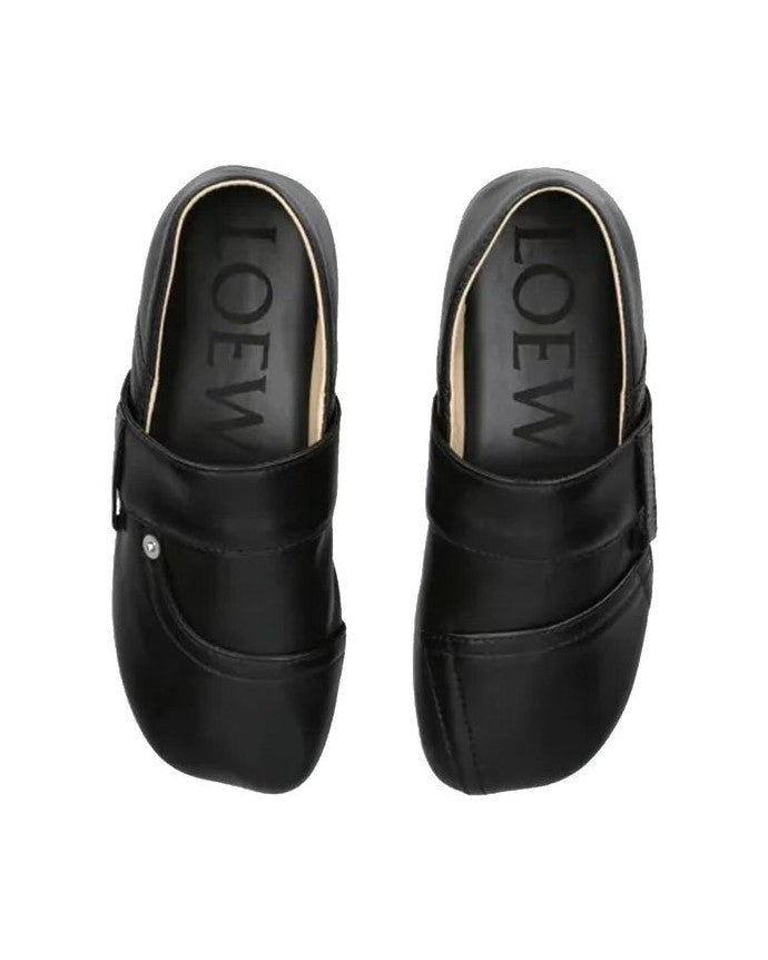 Loewe Black Calfskin Slippers 