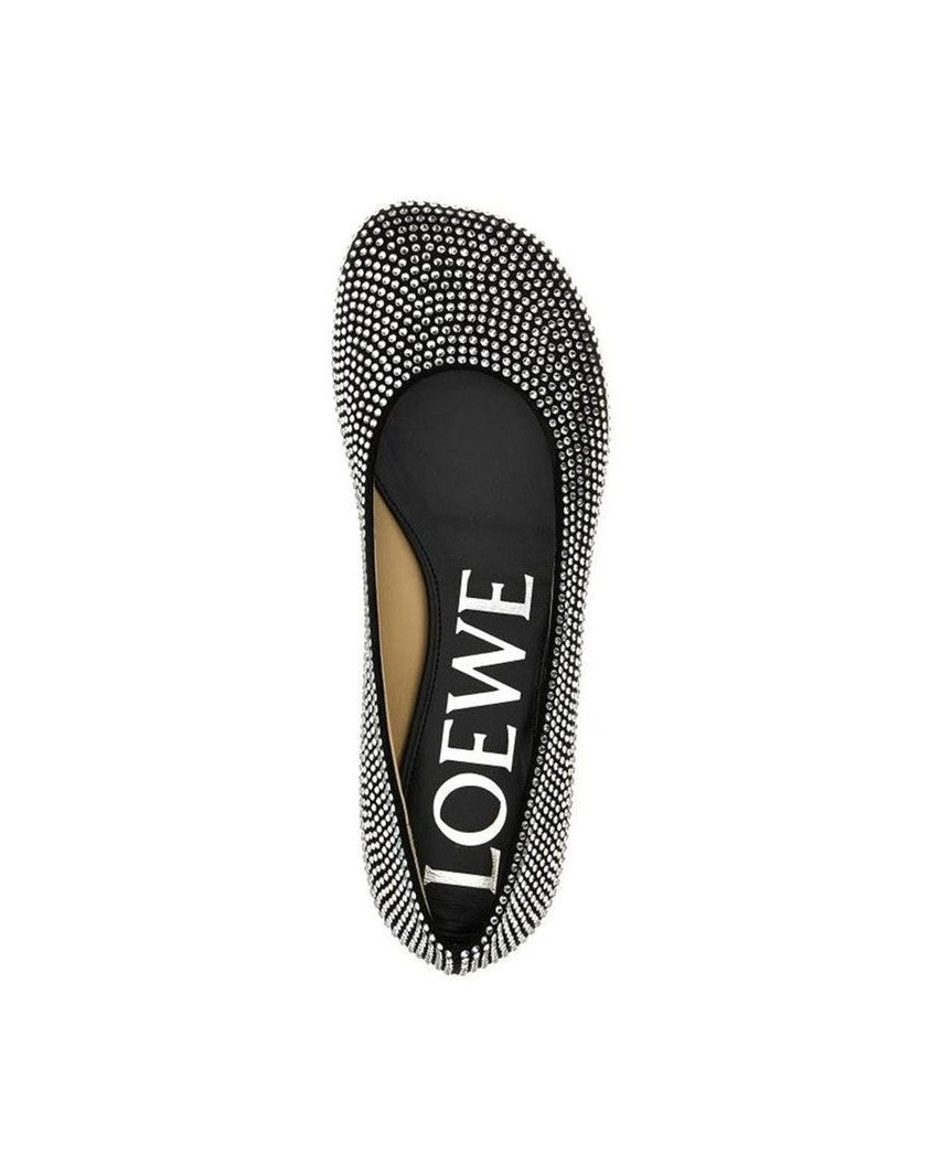 Loewe Black Goatskin Ballet Flats Glam Steals