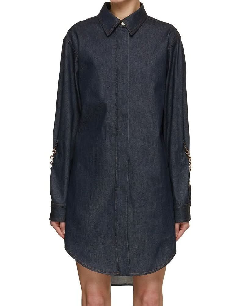 Loewe Blue Cotton Dress Glam Steals