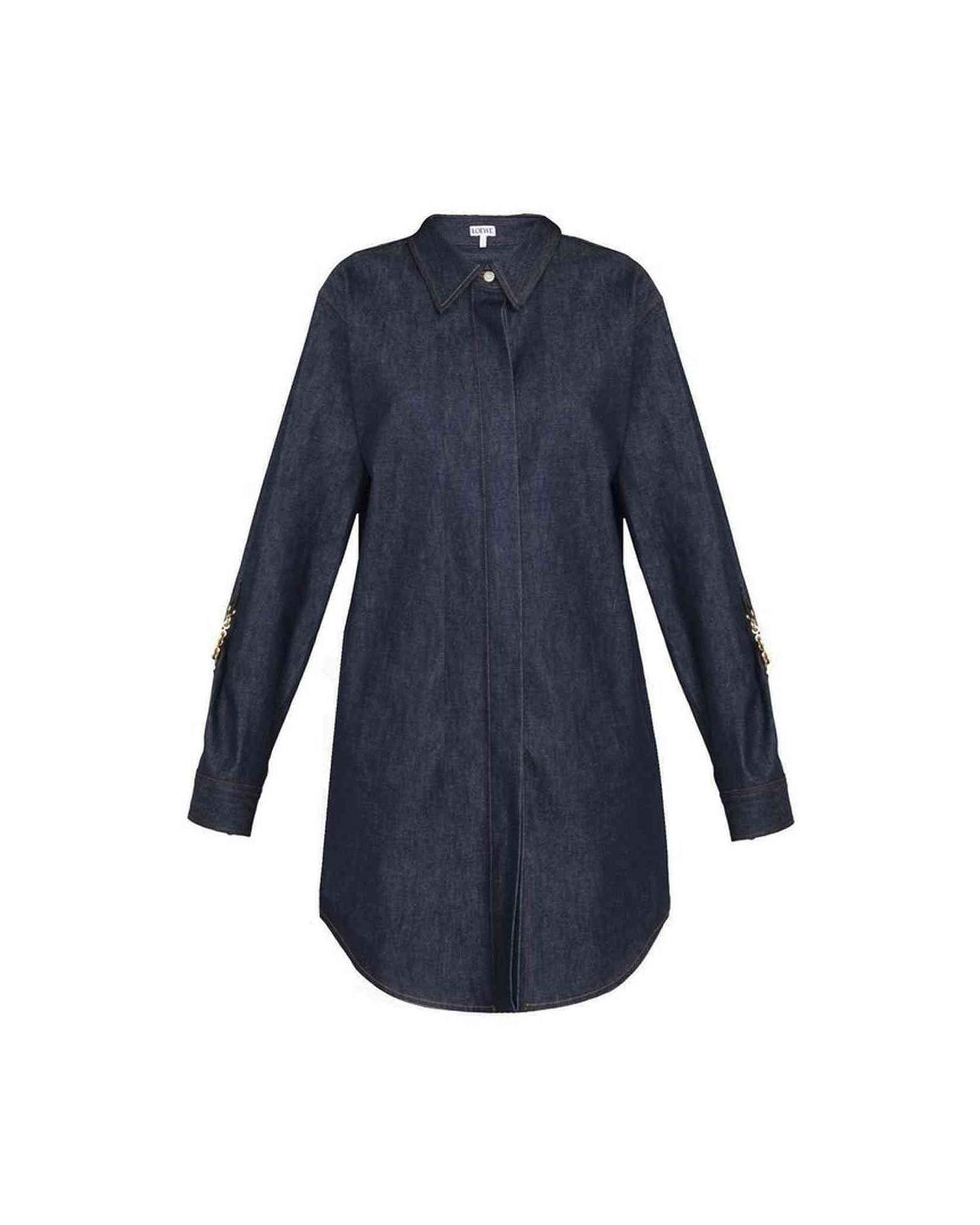 Loewe Denim Chain Shirt Dress Glam Steals