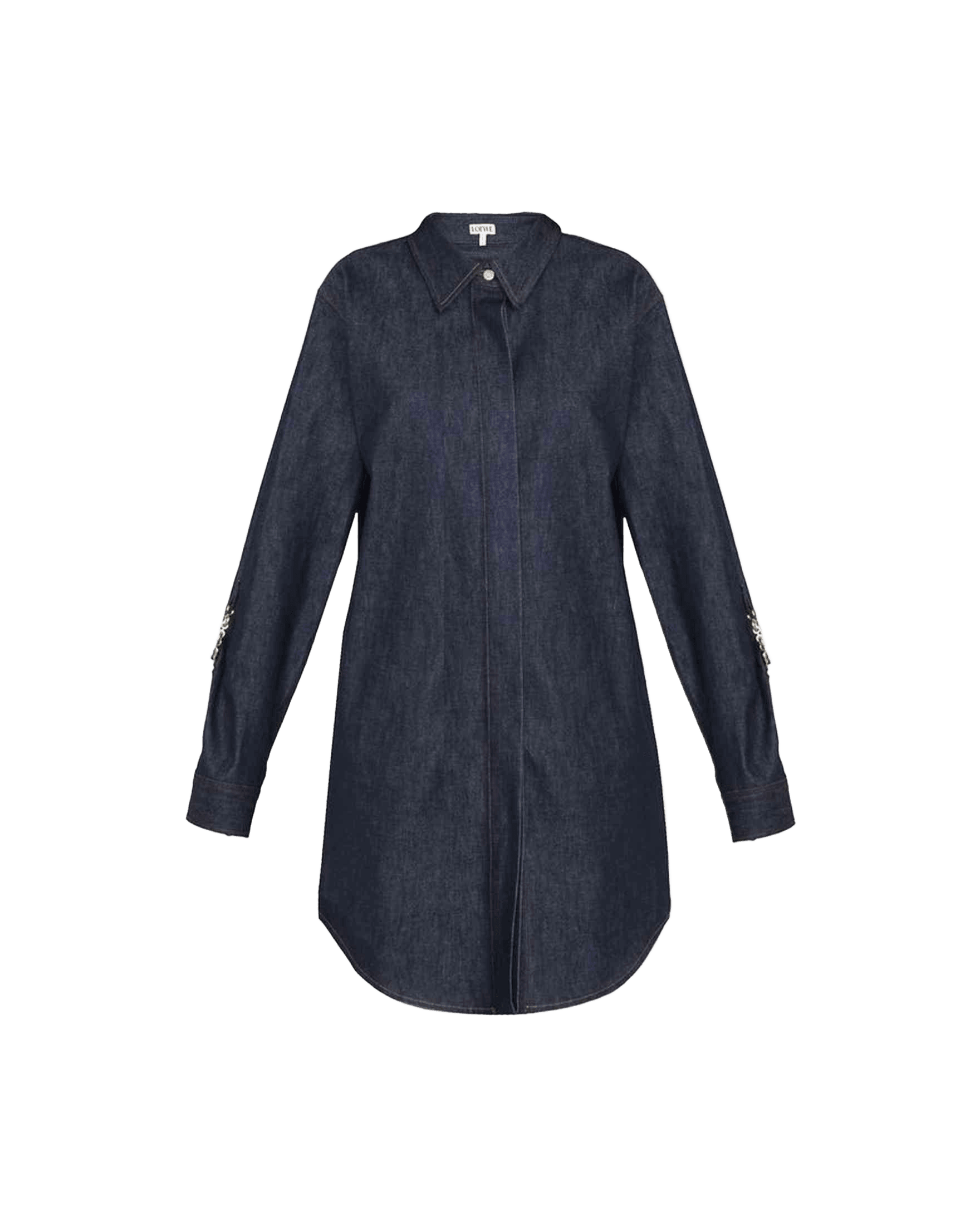 Loewe Denim Chain Shirt Dress Glam Steals