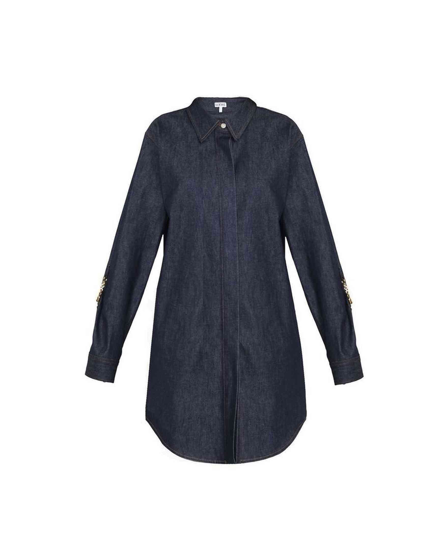 Loewe Denim Chain Shirt Dress Glam Steals