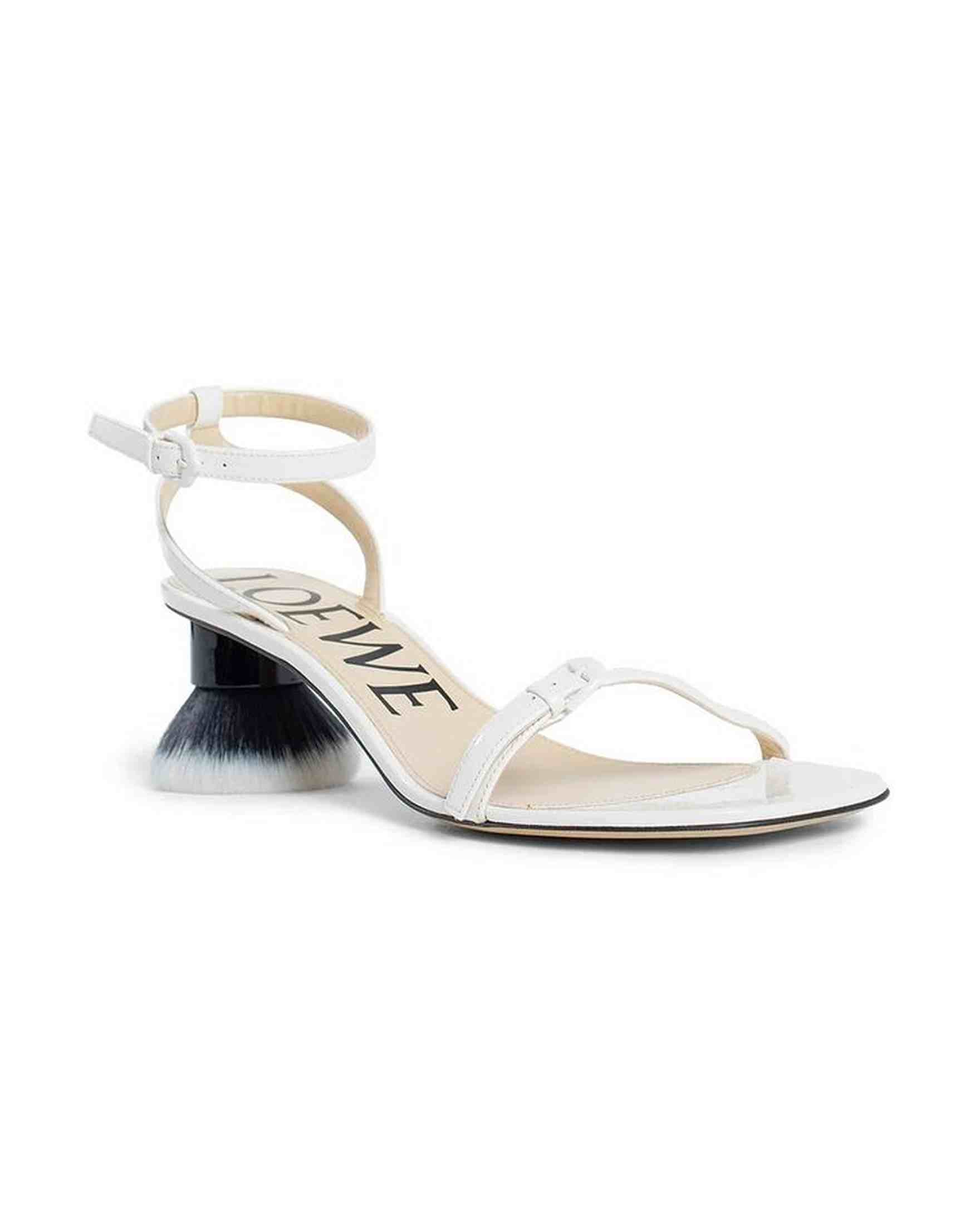 Loewe Leather Petal Brush Sandals Glam Steals