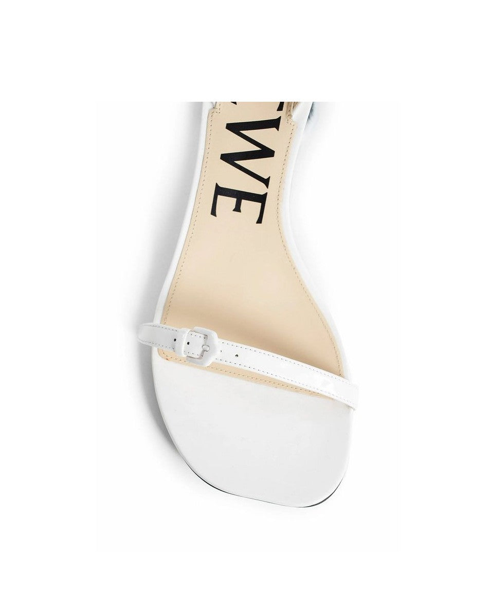 Loewe White Leather Lamb Strap Sandals Glam Steals