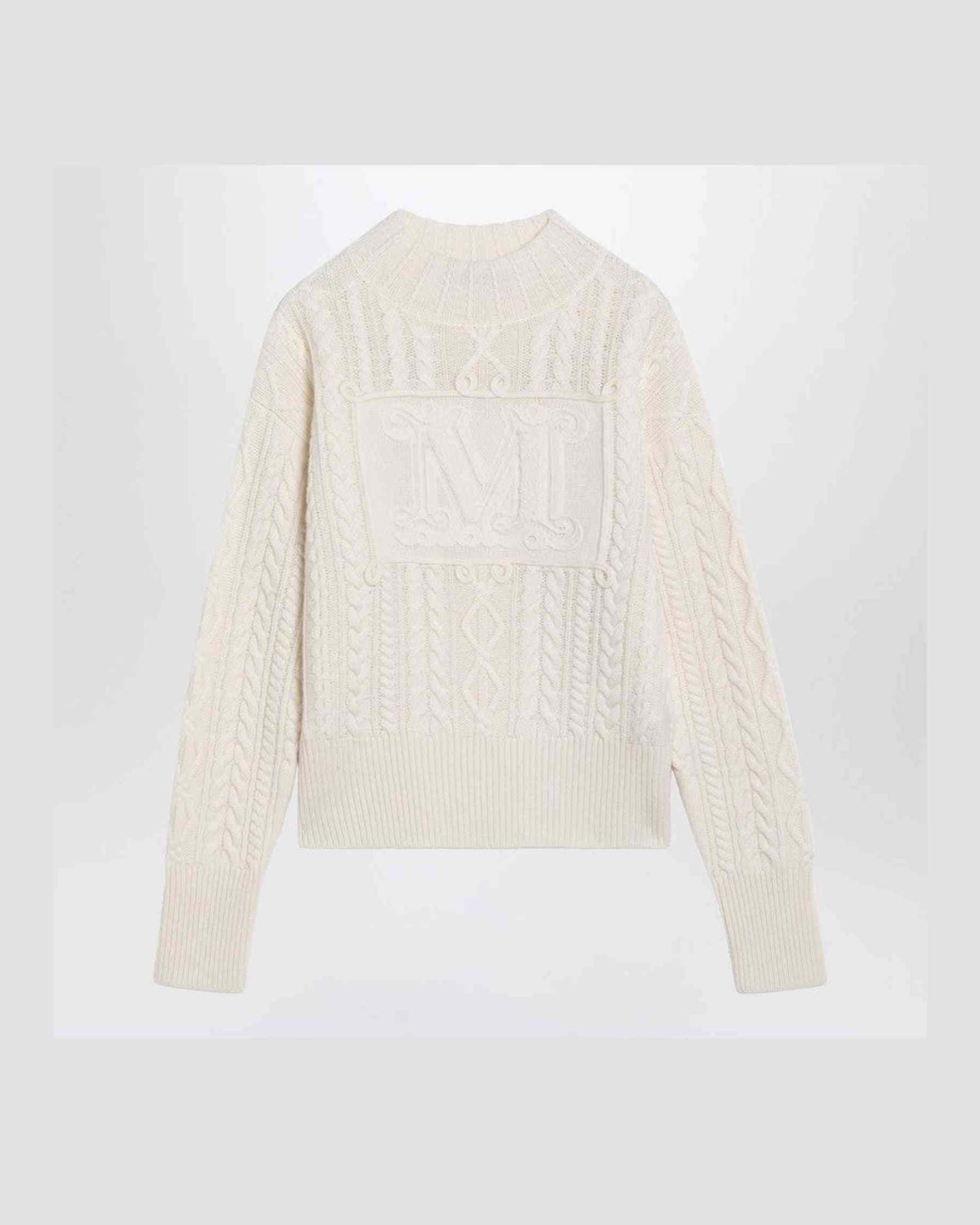 Max Mara White Wool and Cashmere Sweater Glam Steals