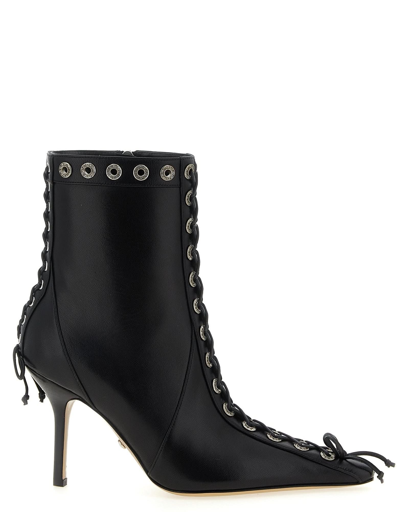 Mach & Mach Crystalized Corset Ankle Boots Glam Steals