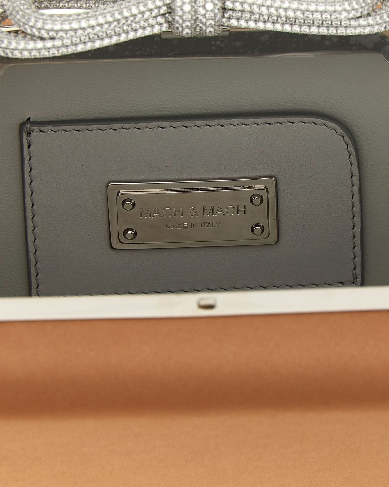 Mach & Mach Satin Double Bow Clutch Clutches
