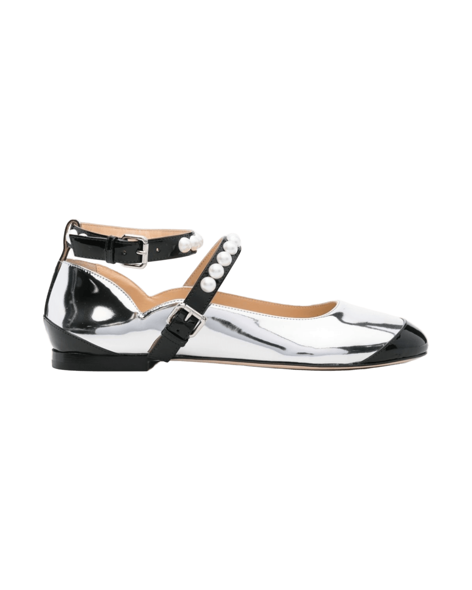 Mach & Mach Silver Flat Shoes Glam Steals