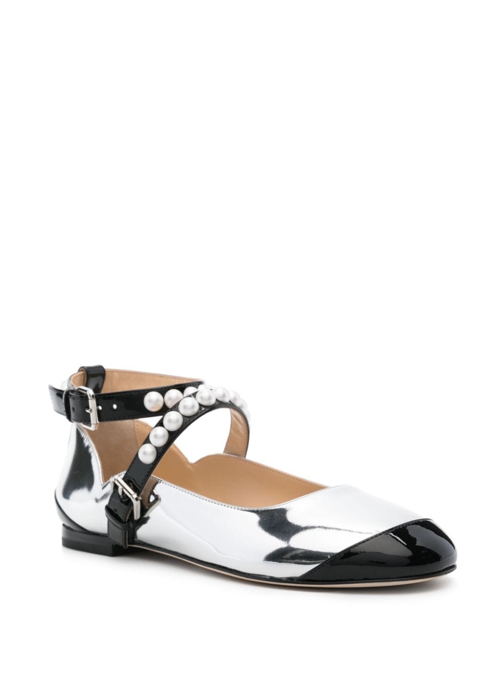 Mach & Mach Silver Flat Shoes Glam Steals