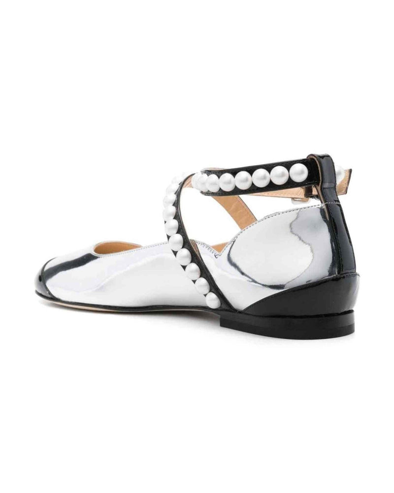 Mach & Mach Silver Flat Shoes Glam Steals