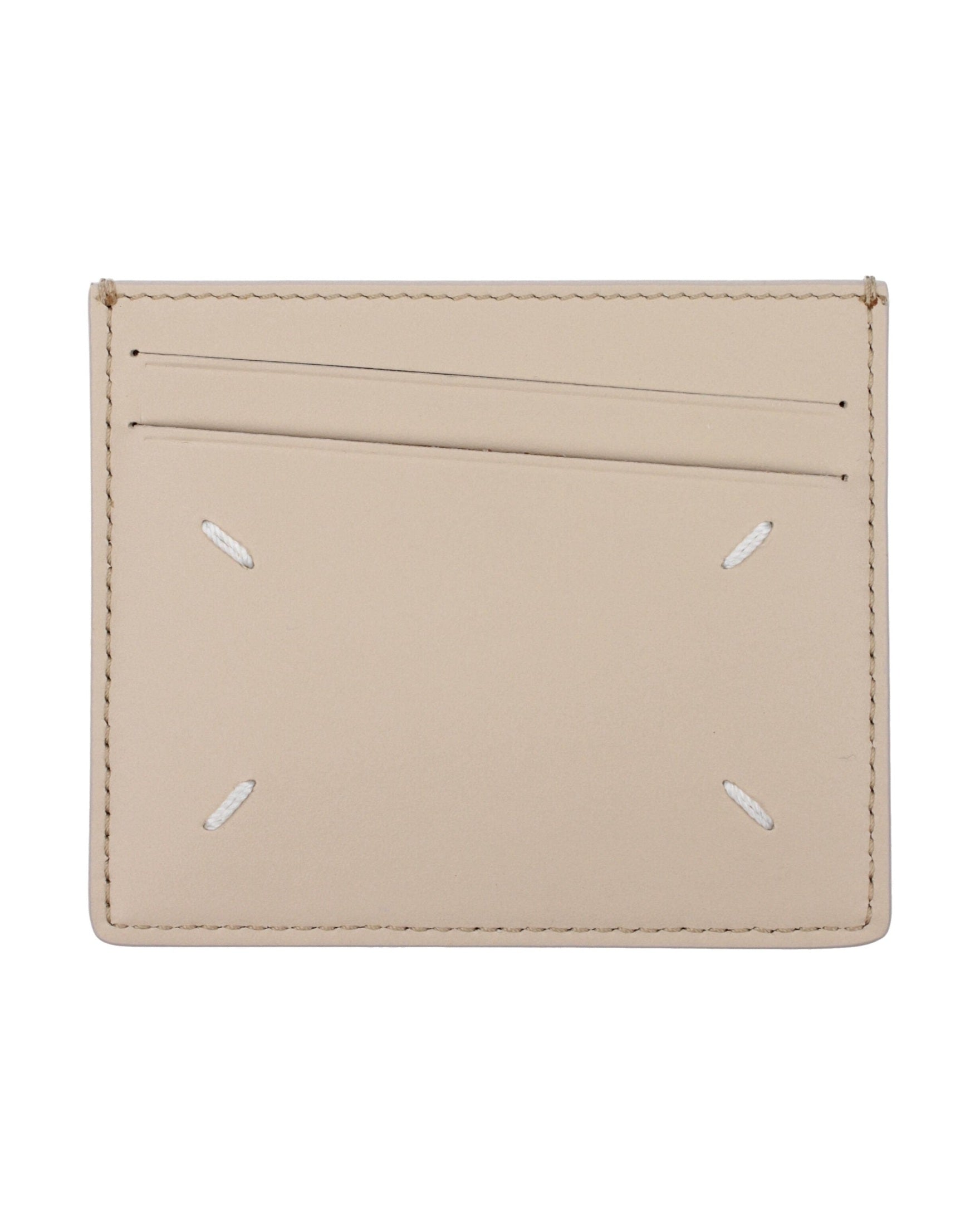 Maison Margiela Beige Leather Cardholder Glam Steals