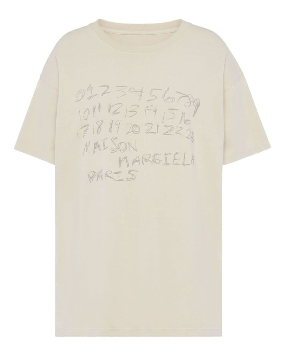 Maison Margiela Beige Polo T-shirt Topwear