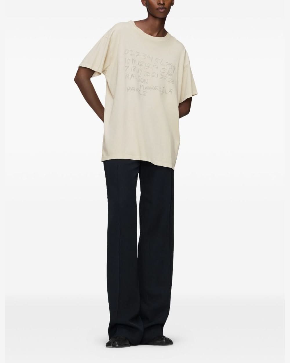 Maison Margiela Beige Polo T-shirt Topwear